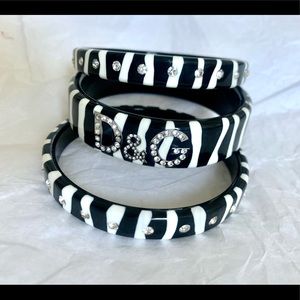 Dolce & Gabbana Vintage 3 Enamel Bracelets .